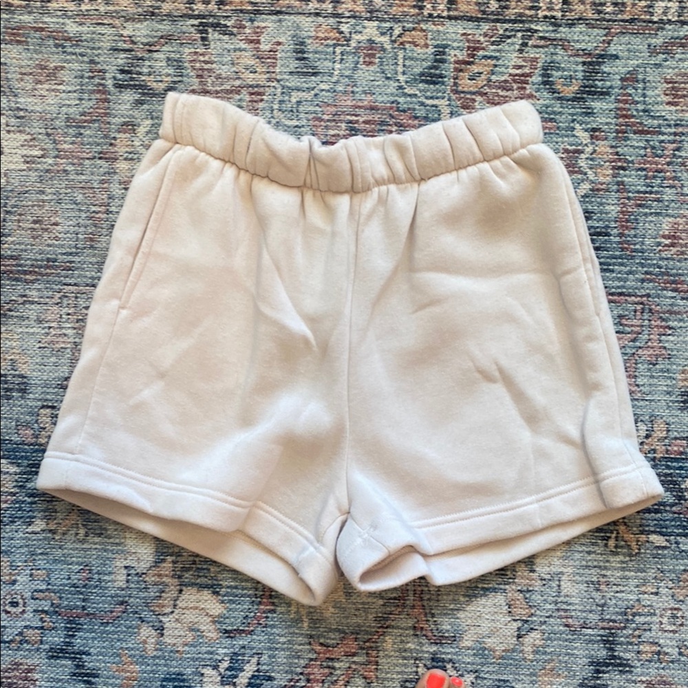 Cozy White cream Shorts
